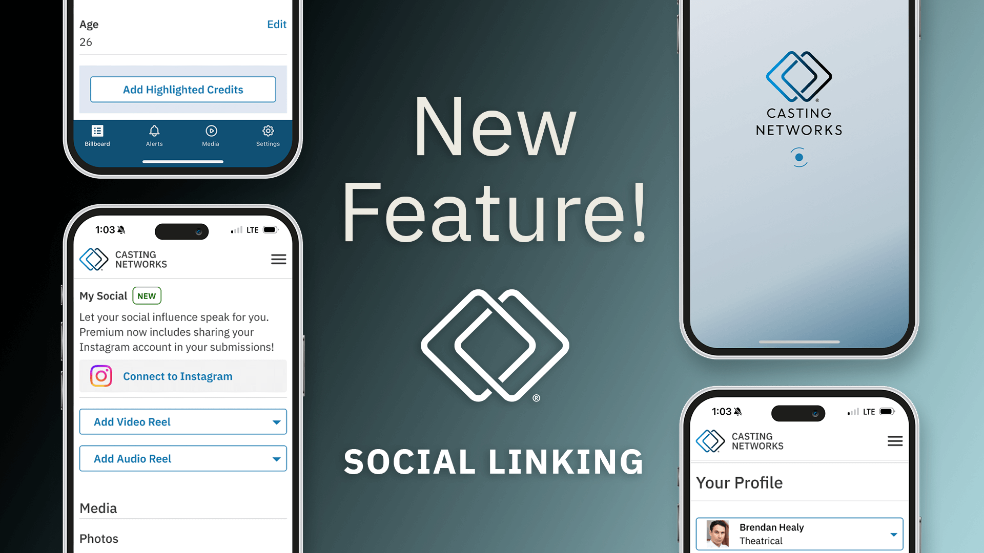 New Feature: Link Your Social Media to Your Talent Profile